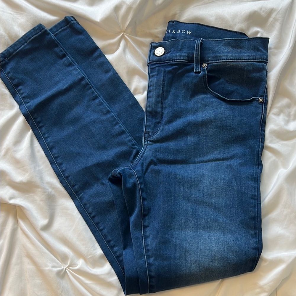 Mott & Bow Blue Denim Jeans 30 x 30 mid rise skinny